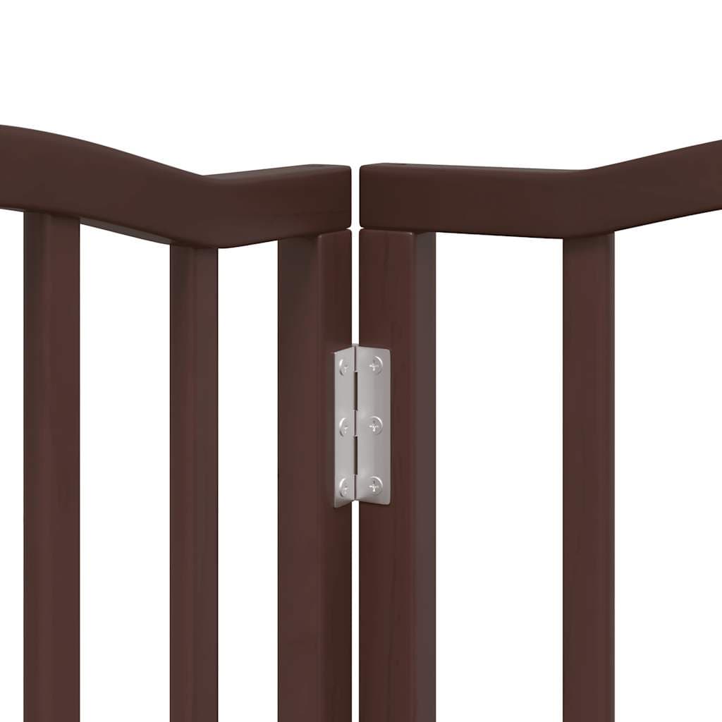Cancello Cani Pieghevole Rovere Marrone 6 Pannelli 300cm Pioppo — miniatura 9 di 10