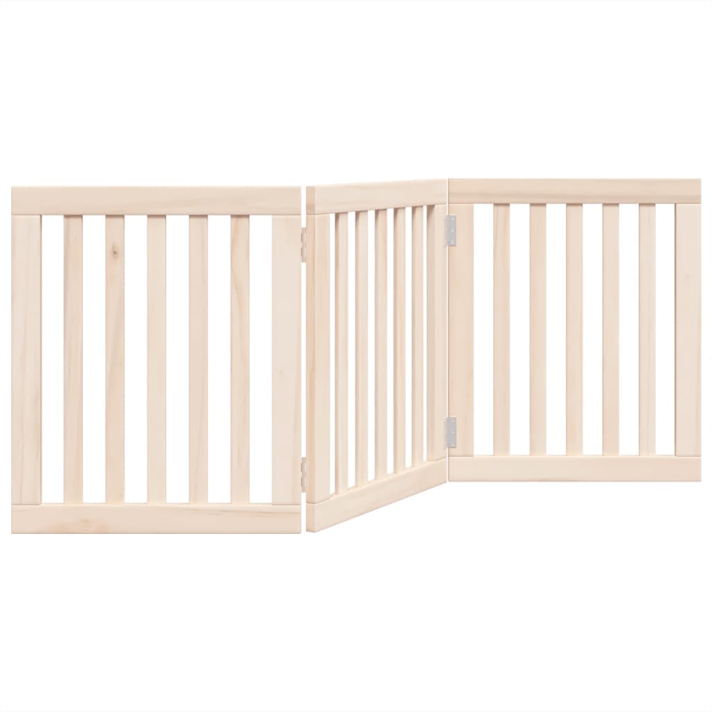 Cancelletto per cani pieghevole a 3 pannelli 150 cm in legno di pioppo — miniatura 5 di 8