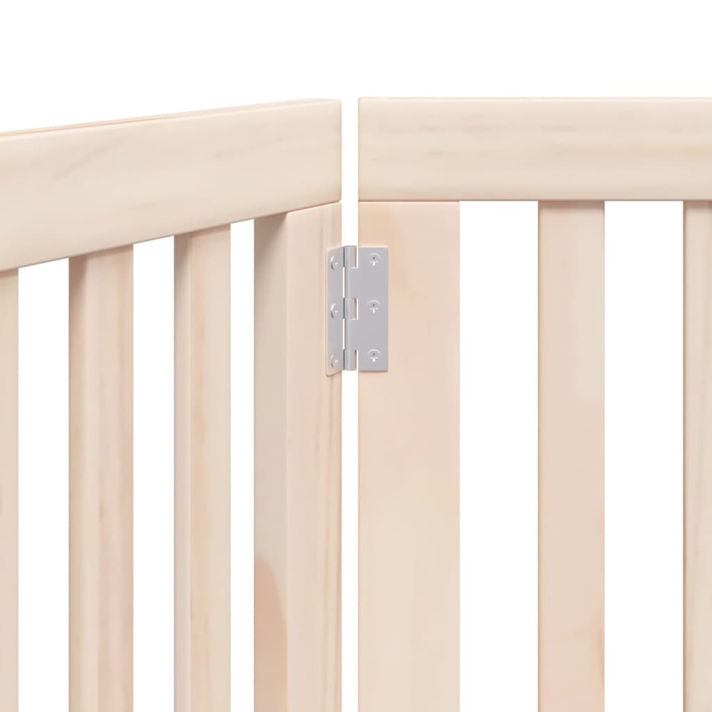 Cancelletto per cani pieghevole a 3 pannelli 150 cm in legno di pioppo — miniatura 7 di 8