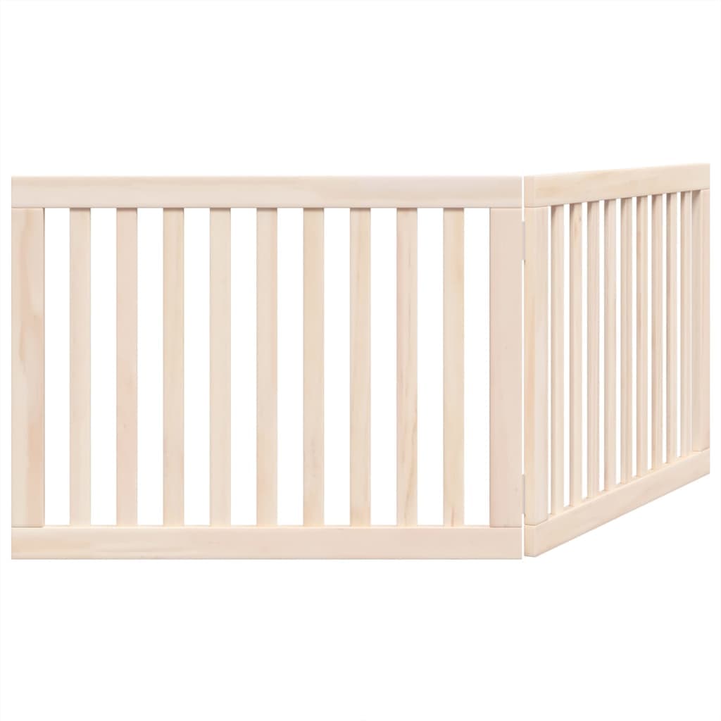Cancelletto per cani pieghevole 2 pannelli 160 cm in legno di pioppo — miniatura 5 di 8
