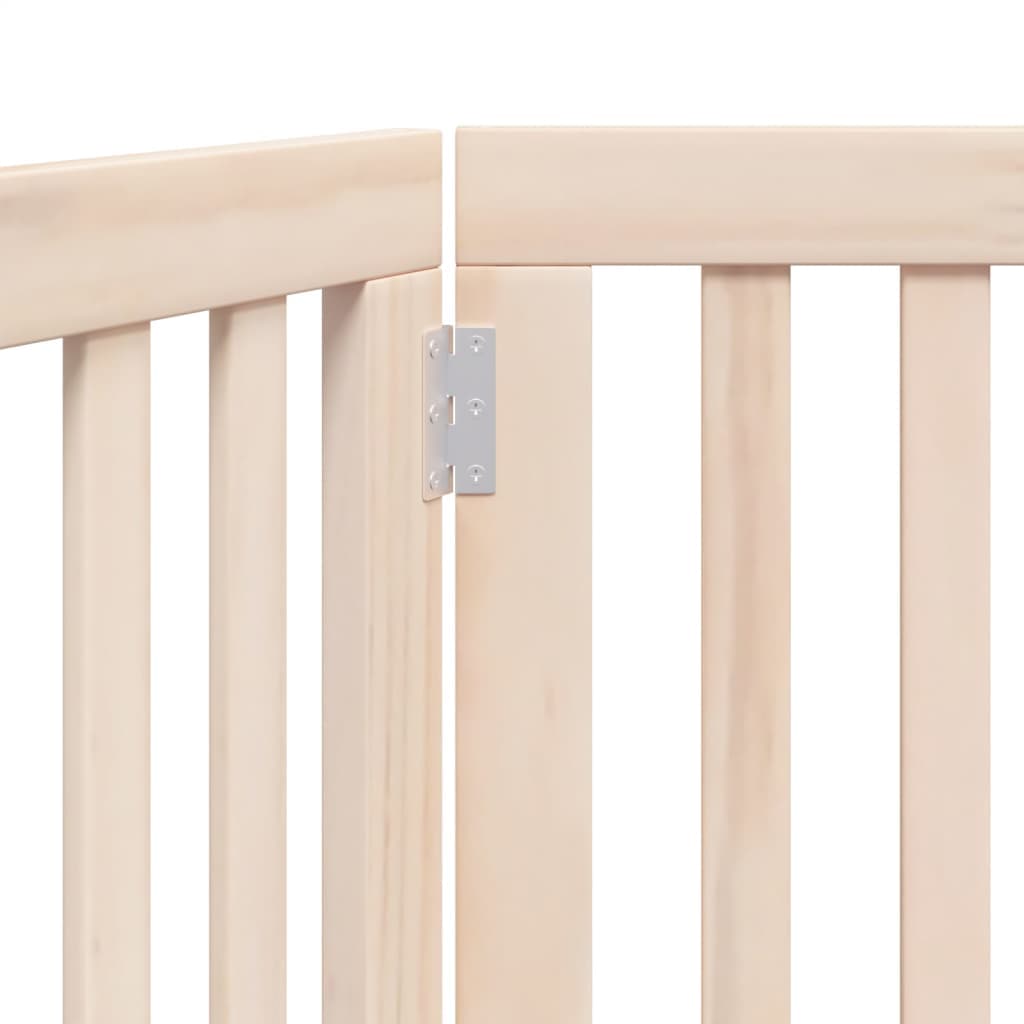 Cancelletto per cani pieghevole 2 pannelli 160 cm in legno di pioppo — miniatura 7 di 8
