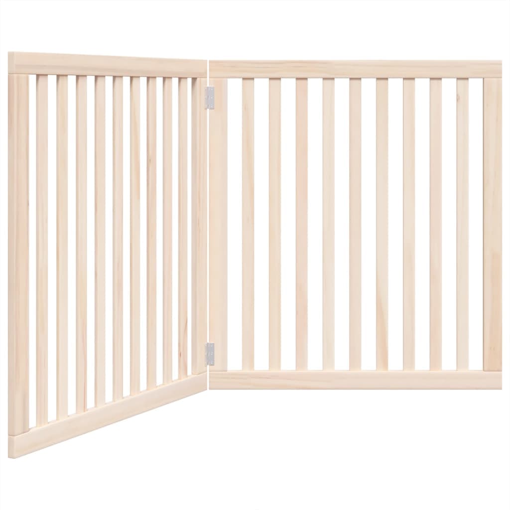 Cancello per Cani Pieghevole 2 Pannelli 160 cm Legno di Pioppo — miniatura 2 di 8