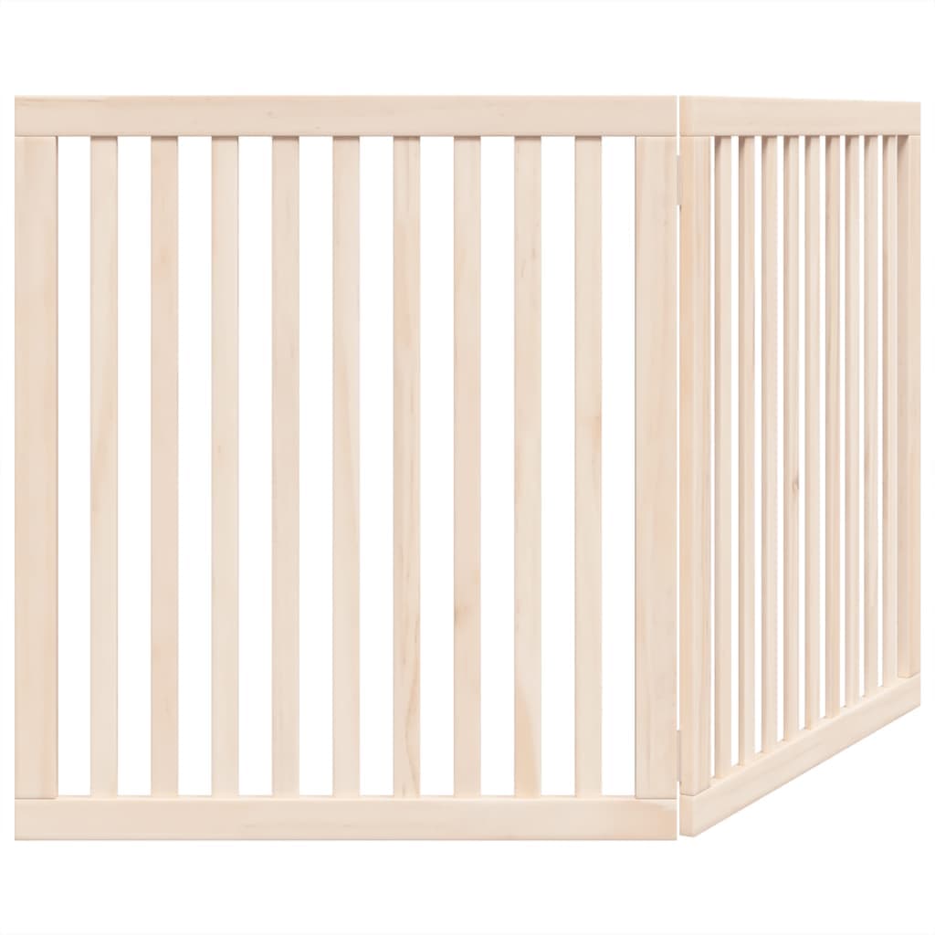 Cancello per Cani Pieghevole 2 Pannelli 160 cm Legno di Pioppo — miniatura 5 di 8
