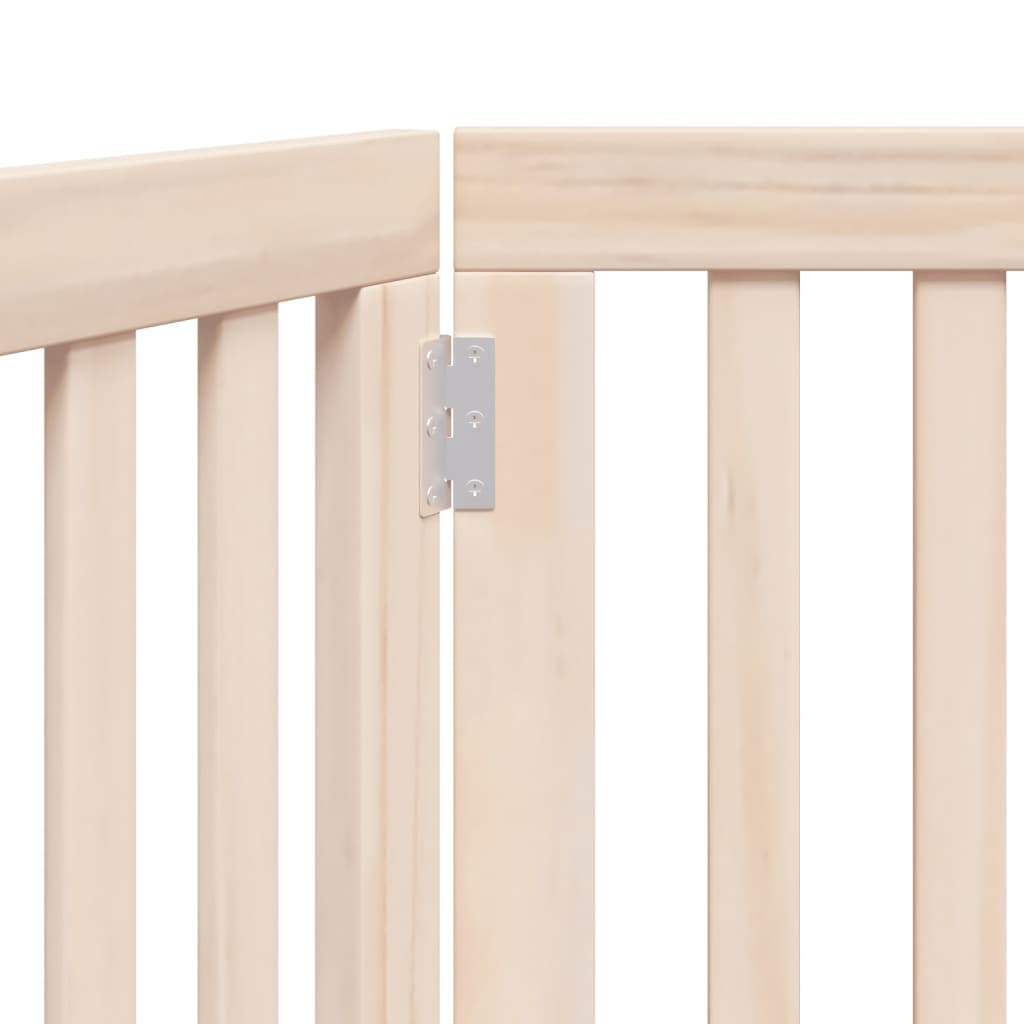Cancello per Cani Pieghevole 2 Pannelli 160 cm Legno di Pioppo — miniatura 7 di 8