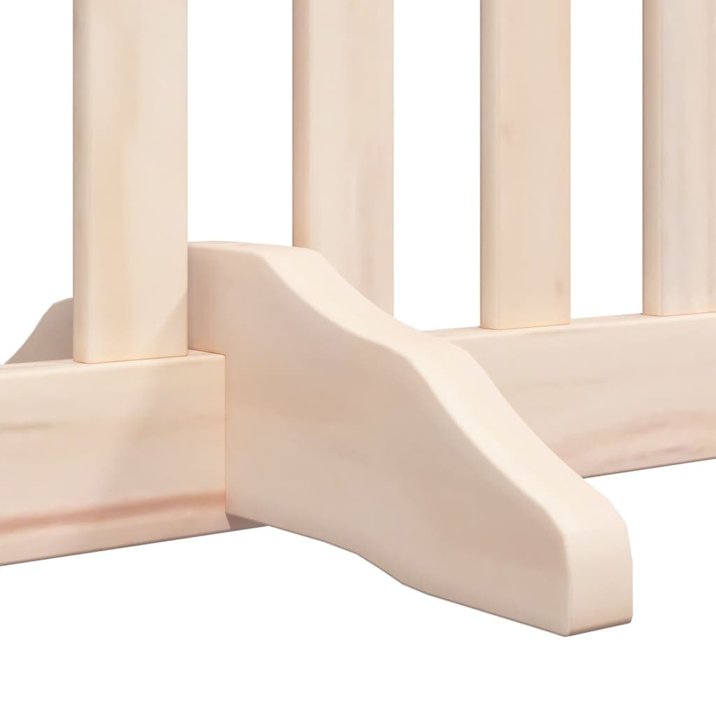 Cancello per Cani con Porta Pieghevole 4 Pannelli 320 cm Pioppo — miniatura 9 di 10