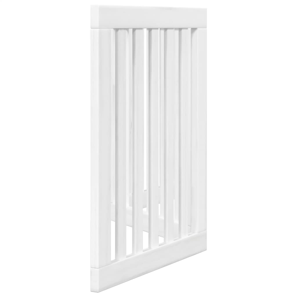 Cancello per Cani Pieghevole 3 Pannelli Bianco 150 cm Pioppo — miniatura 4 di 8