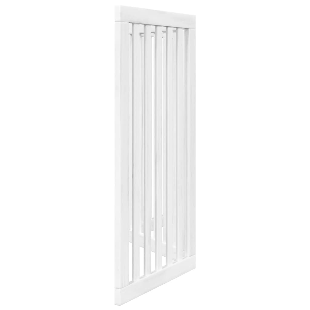 Cancello per Cani Pieghevole 3 Pannelli Bianco 150 cm Pioppo — miniatura 4 di 8