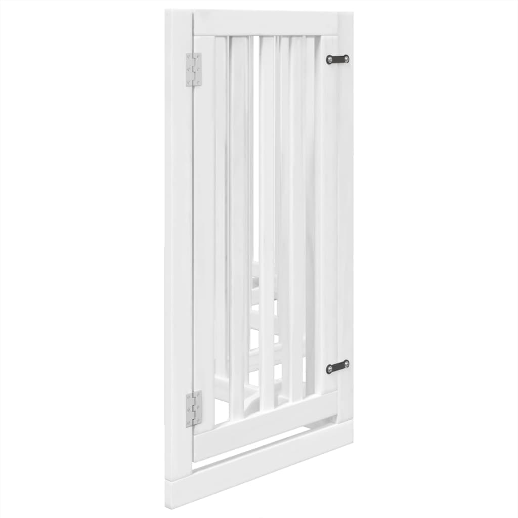 Cancello Cani Porta Pieghevole Bianco 6 Pannelli 300 cm Pioppo — miniatura 4 di 10