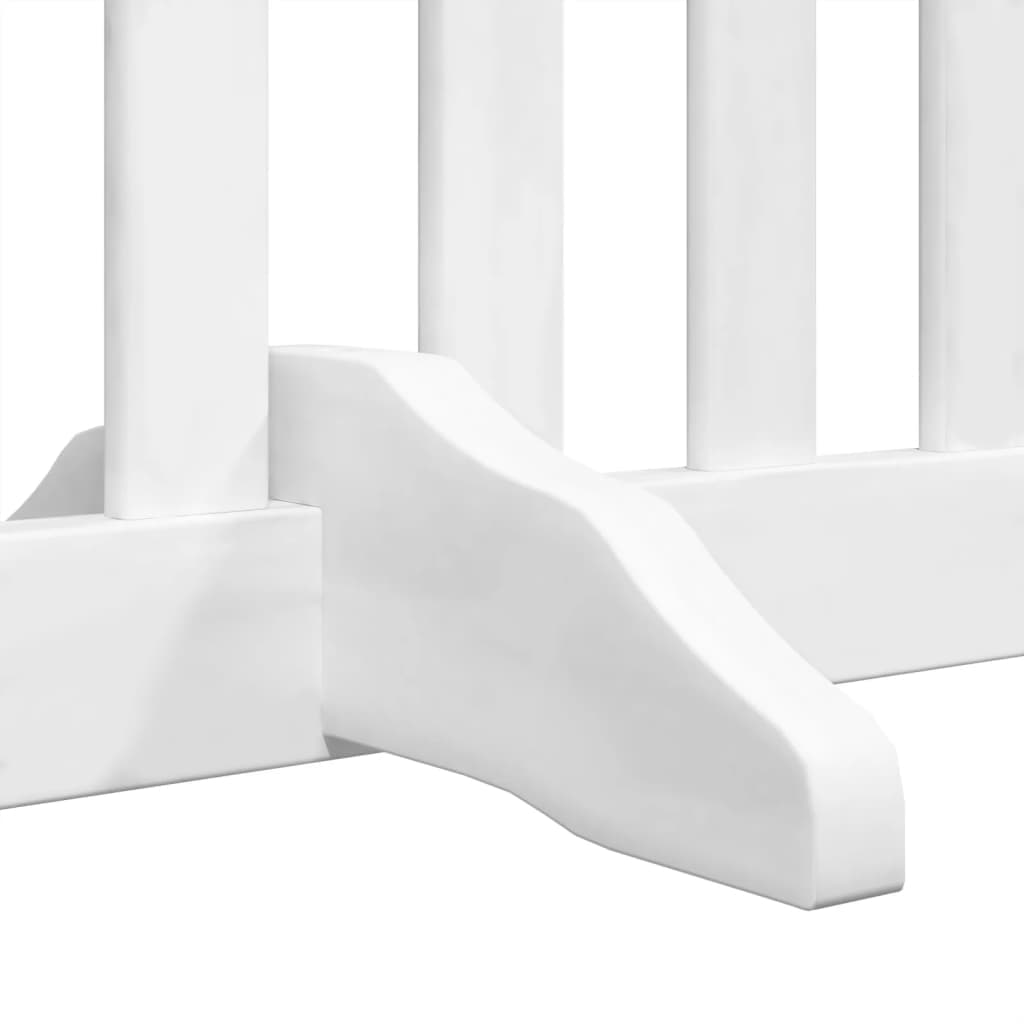 Cancello Cani Porta Pieghevole Bianco 4 Pannelli 320 cm Pioppo — miniatura 9 di 10