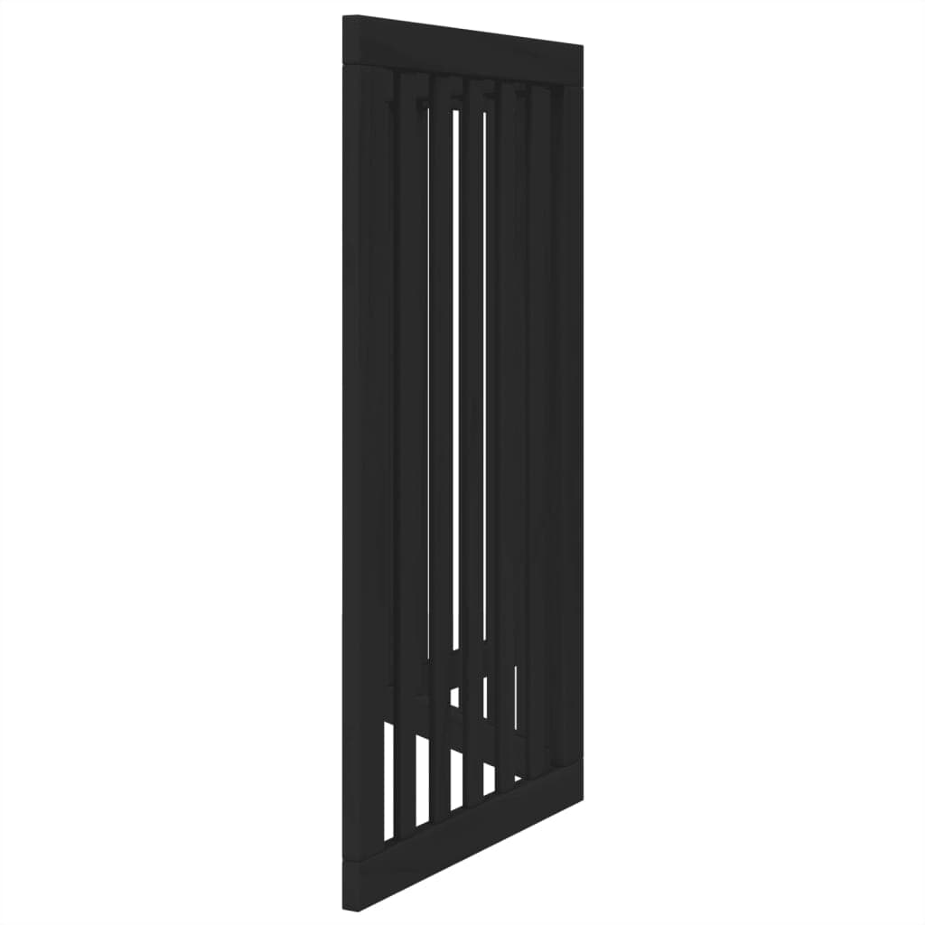 Cancello per Cani Pieghevole 3 Pannelli Nero 150cm Legno Pioppo — miniatura 4 di 8
