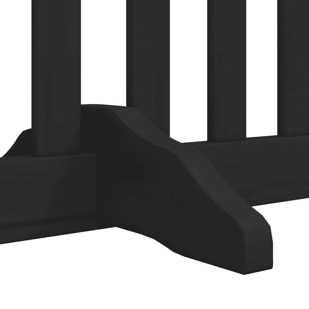Cancello per Cani Porta Pieghevole Nero 4 Pannelli 320cm Pioppo — miniatura 9 di 10