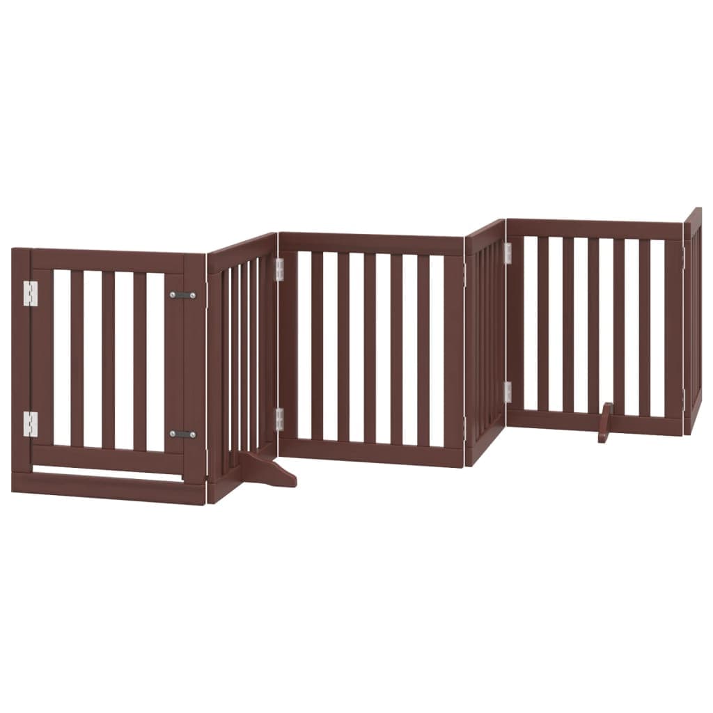 Cancello Cani Porta Pieghevole Marrone 6 Pannelli 300cm Pioppo — miniatura 2 di 10