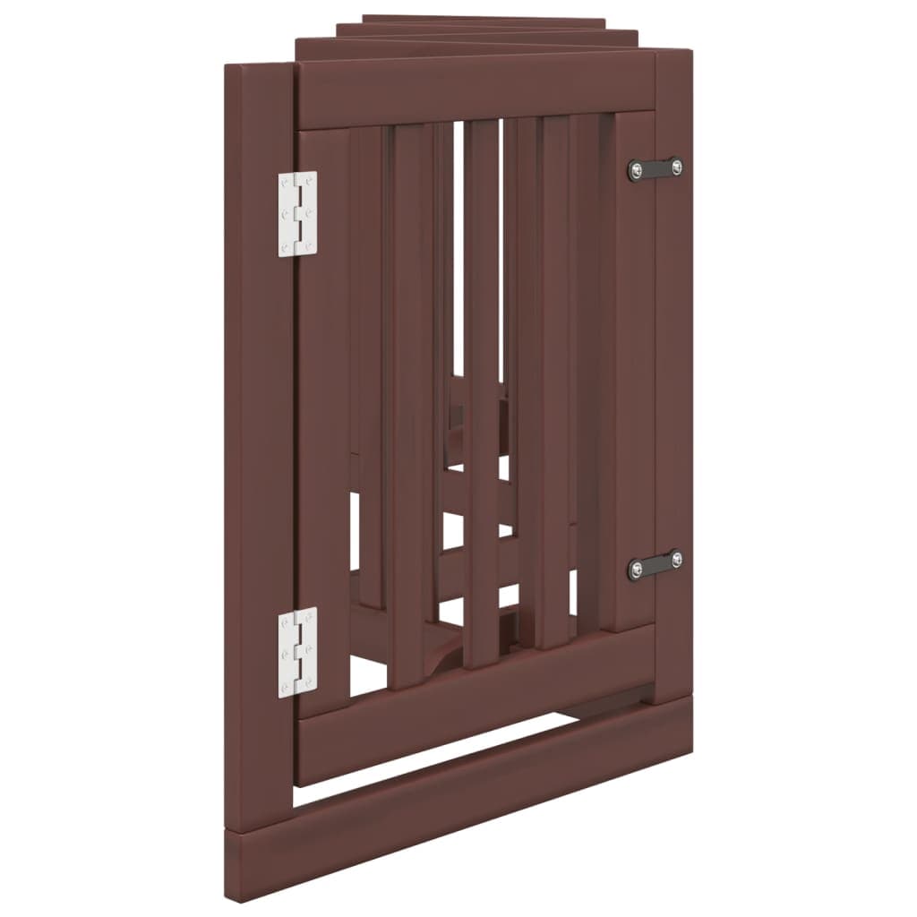 Cancello Cani Porta Pieghevole Marrone 6 Pannelli 300cm Pioppo — miniatura 4 di 10