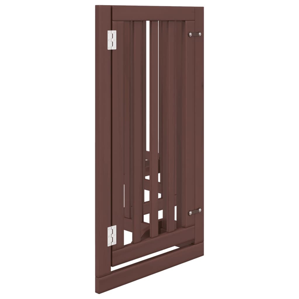 Cancello Cani Porta Pieghevole Marrone 6 Pannelli 300cm Pioppo — miniatura 4 di 10