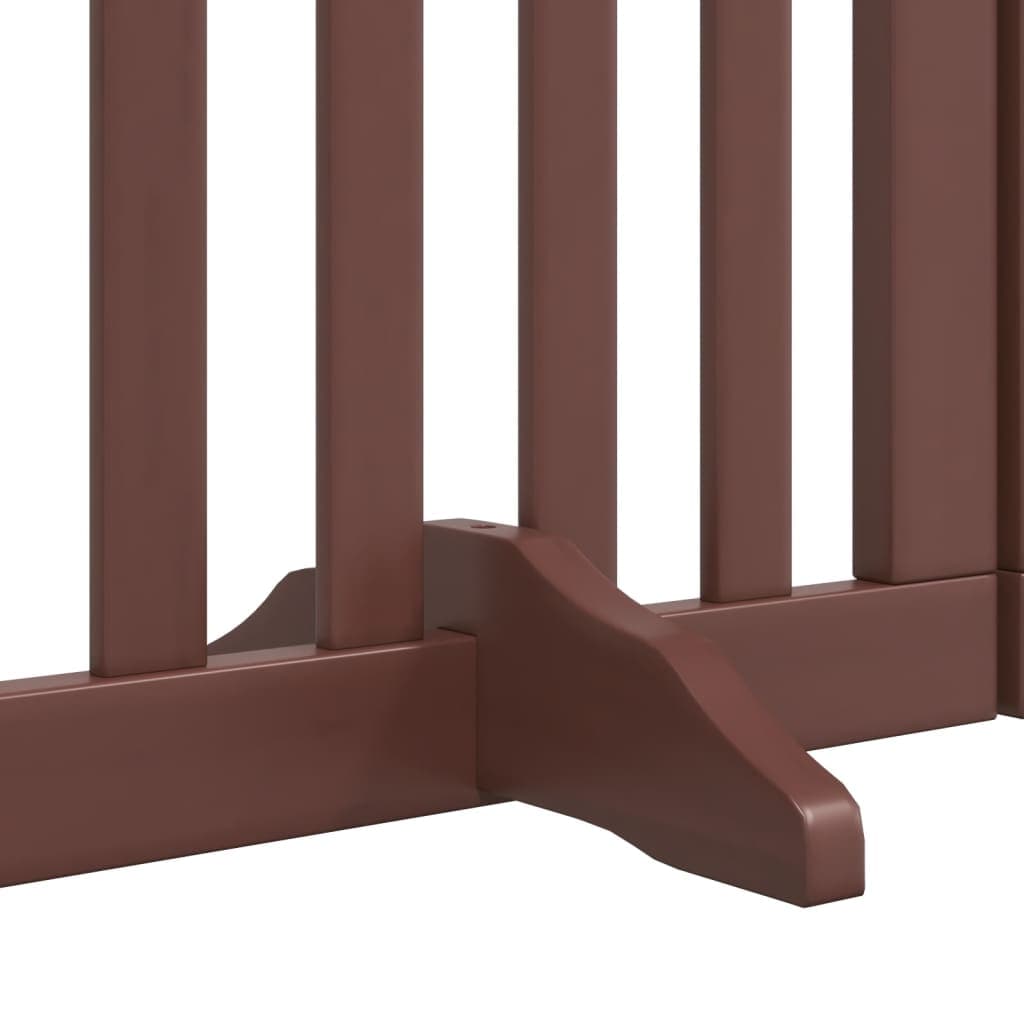 Cancello Cani Porta Pieghevole Marrone 6 Pannelli 300cm Pioppo — miniatura 9 di 10