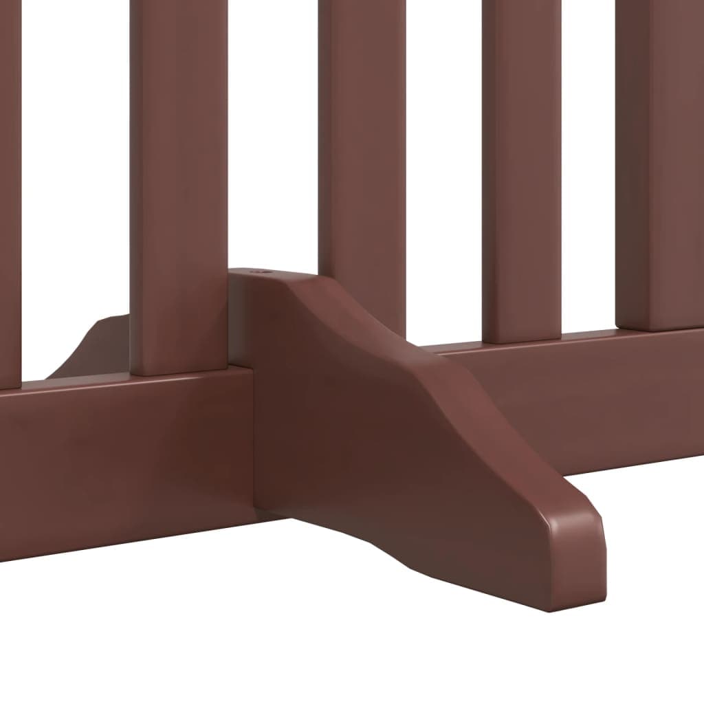 Cancello Cani Porta Pieghevole Marrone 4 Pannelli 320cm Pioppo — miniatura 9 di 10