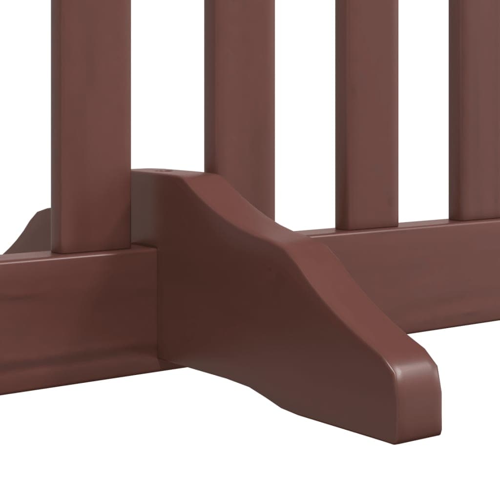 Cancello Cani Porta Pieghevole Marrone 4 Pannelli 320cm Pioppo — miniatura 9 di 10