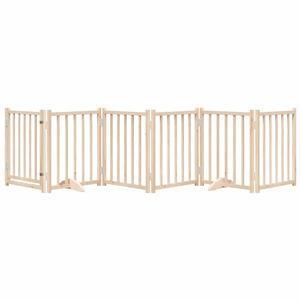 Cancello per Cani Pieghevole 6 Pannelli 300 cm Massello Abete — miniatura 3 di 10