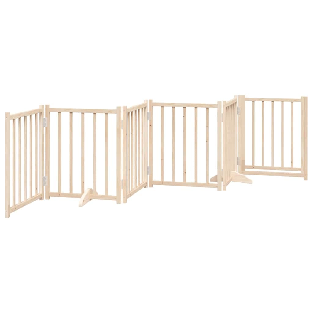 Cancello per Cani Pieghevole 6 Pannelli 300 cm Massello Abete — miniatura 5 di 10