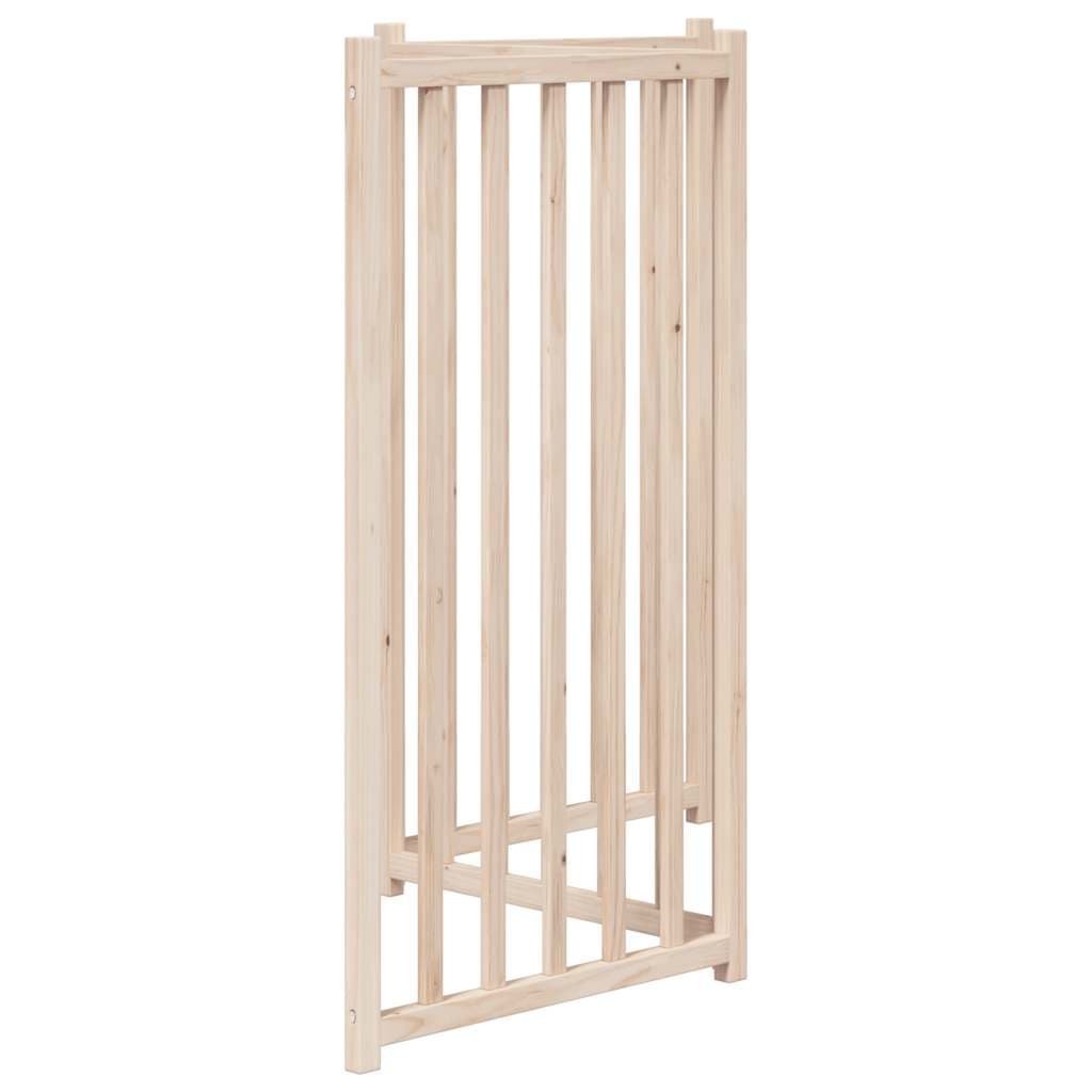 Cancelletto per cani pieghevole a 3 pannelli 150 cm in legno massello di abete — miniatura 4 di 8