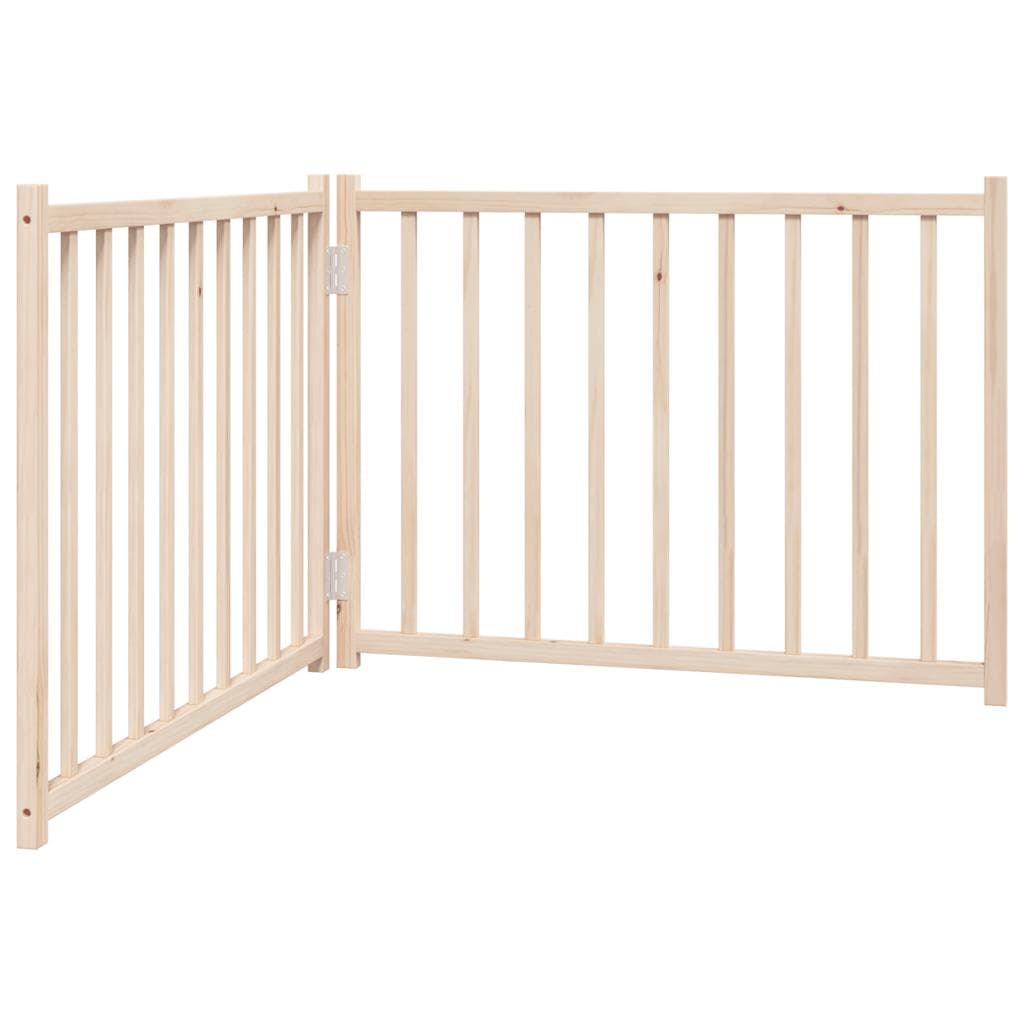Cancello per Cani Pieghevole 2 Pannelli 160 cm Massello Abete — miniatura 2 di 8