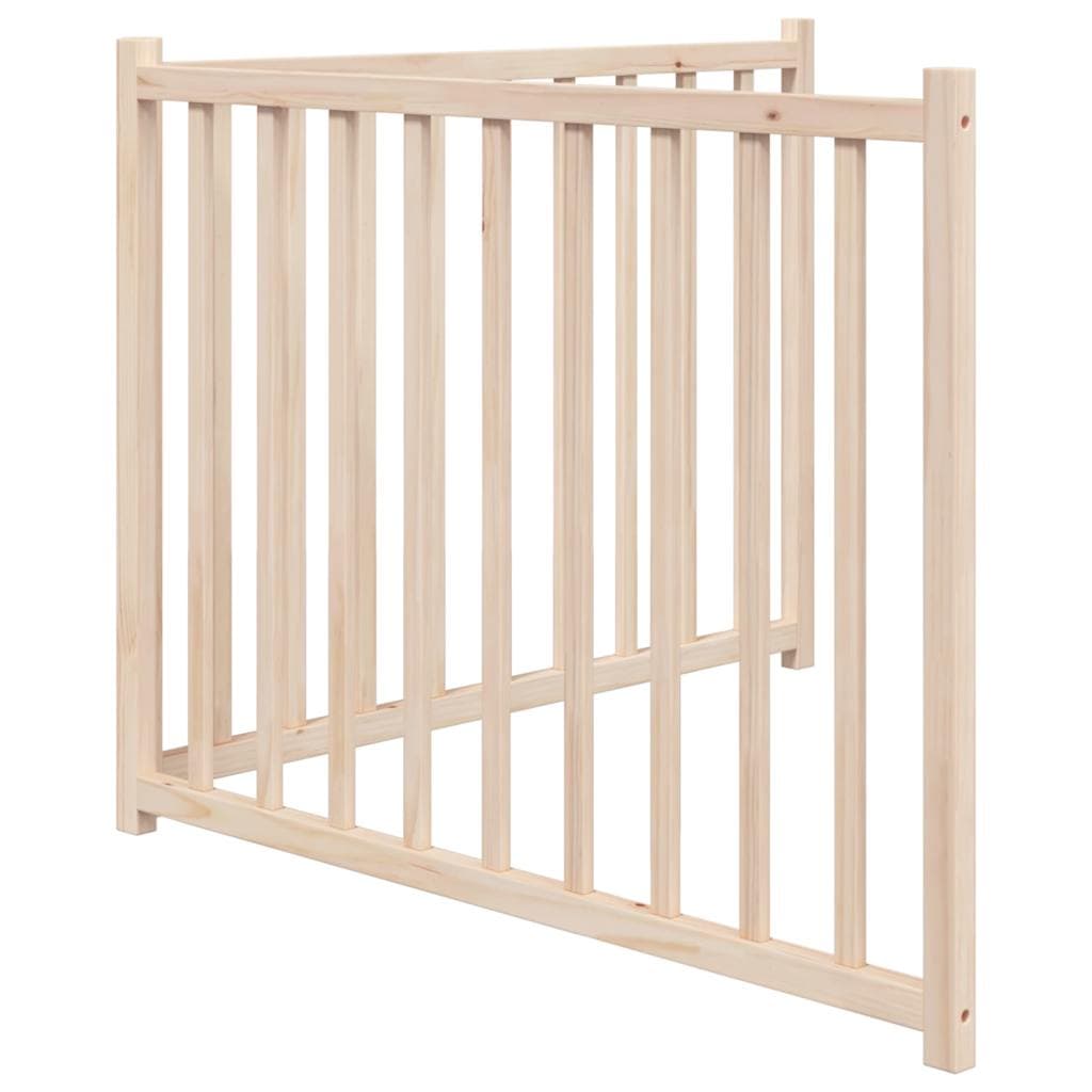 Cancello per Cani Pieghevole 2 Pannelli 160 cm Massello Abete — miniatura 4 di 8