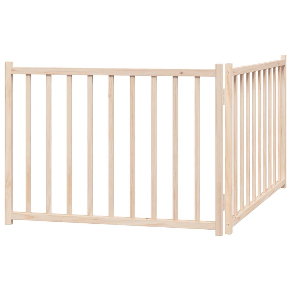 Cancello per Cani Pieghevole 2 Pannelli 160 cm Massello Abete — miniatura 5 di 8