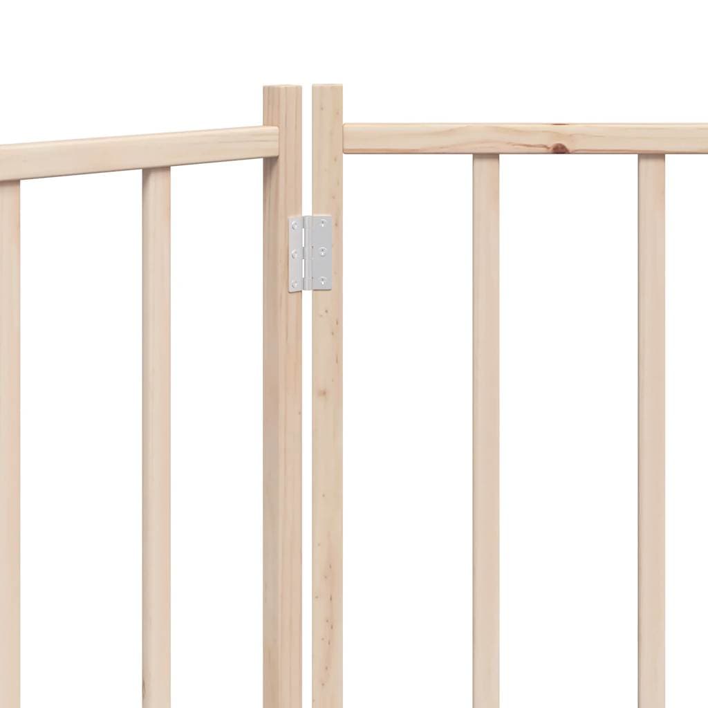 Cancello per Cani Pieghevole 2 Pannelli 160 cm Massello Abete — miniatura 7 di 8