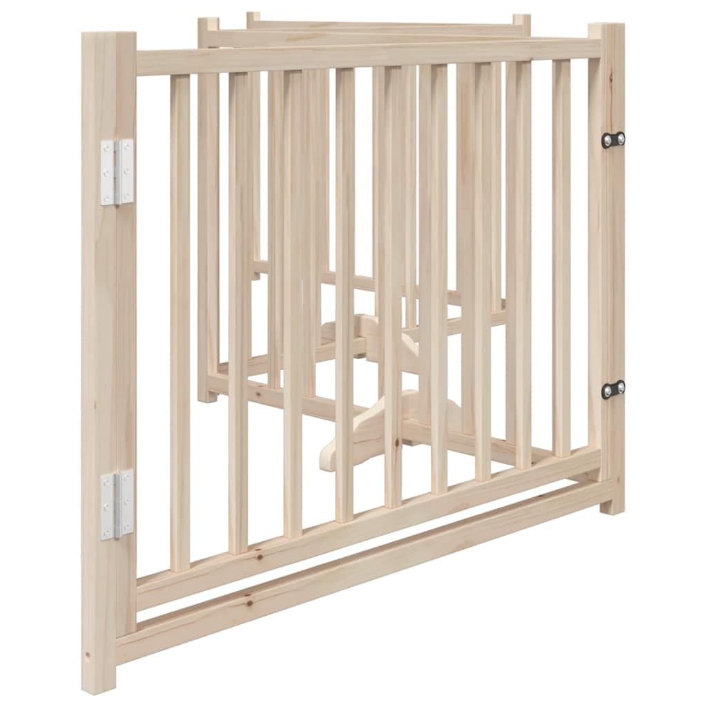 Cancello Cani Porta Pieghevole 4 Pannelli 320 cm Massello Abete — miniatura 4 di 10