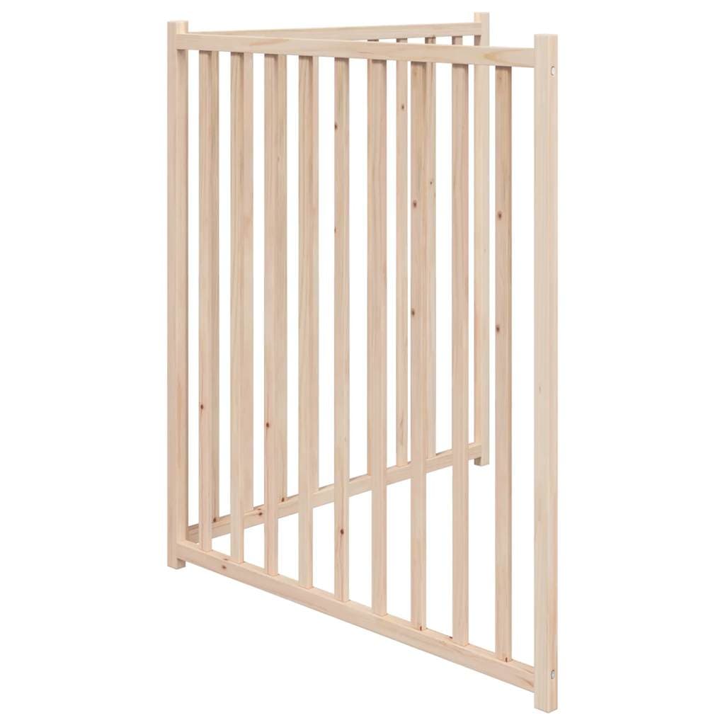 Cancello per Cani Pieghevole 2 Pannelli 160 cm Massello Abete — miniatura 4 di 8