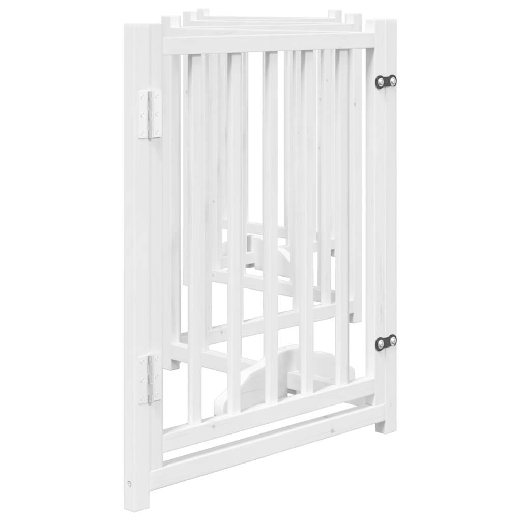 Cancello Cani Pieghevole Bianco 6 Pannelli 300cm Massello Abete — miniatura 4 di 10