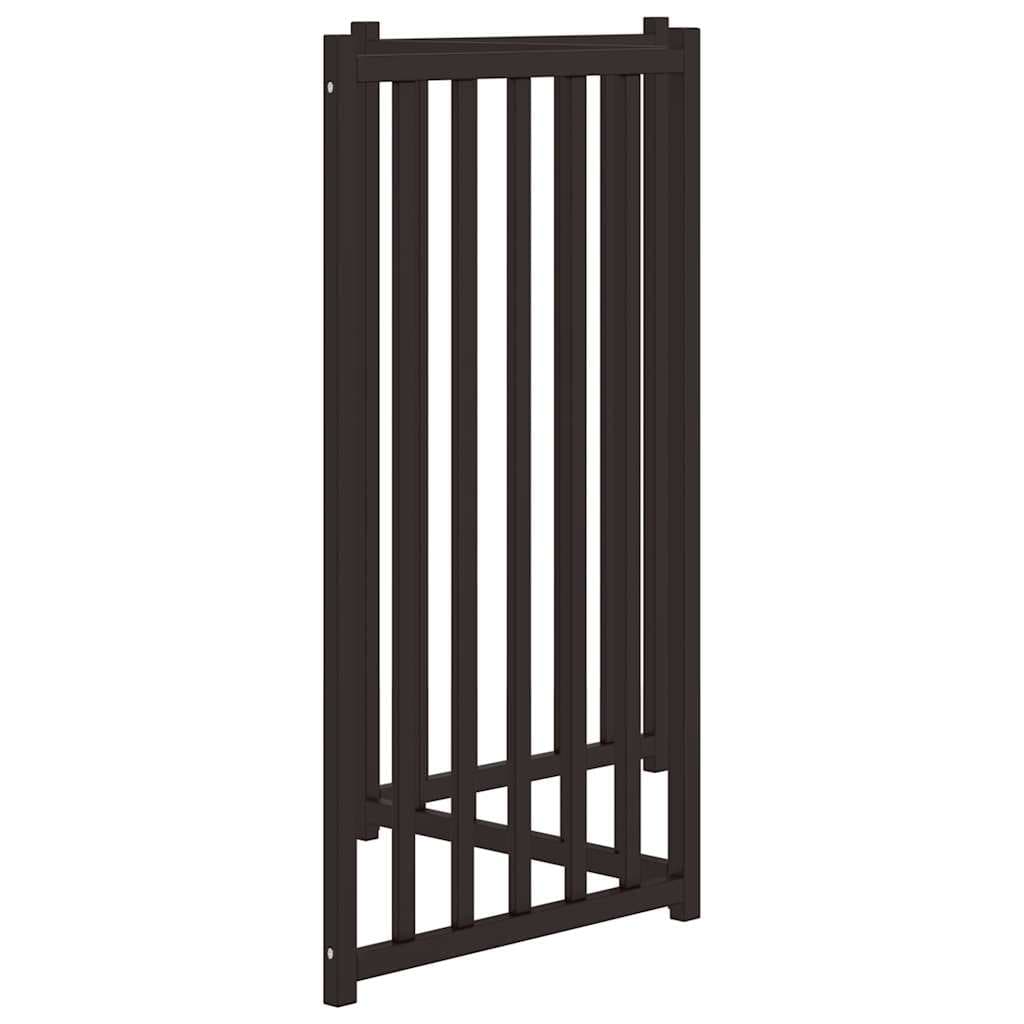 Cancello Cani Pieghevole 3 Pannelli Nero 150 cm Massello Abete — miniatura 4 di 8