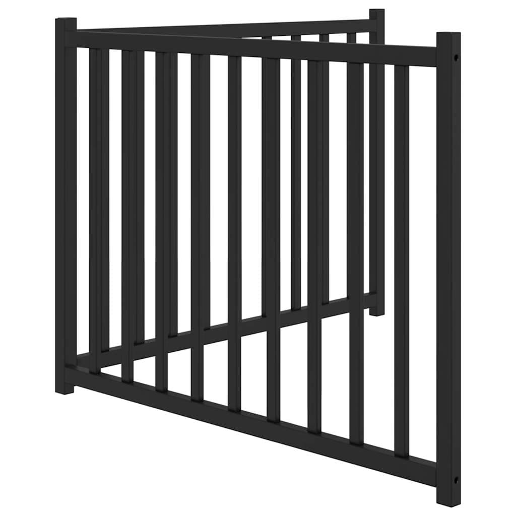 Cancello Cani Pieghevole 2 Pannelli Nero 160 cm Massello Abete — miniatura 4 di 8