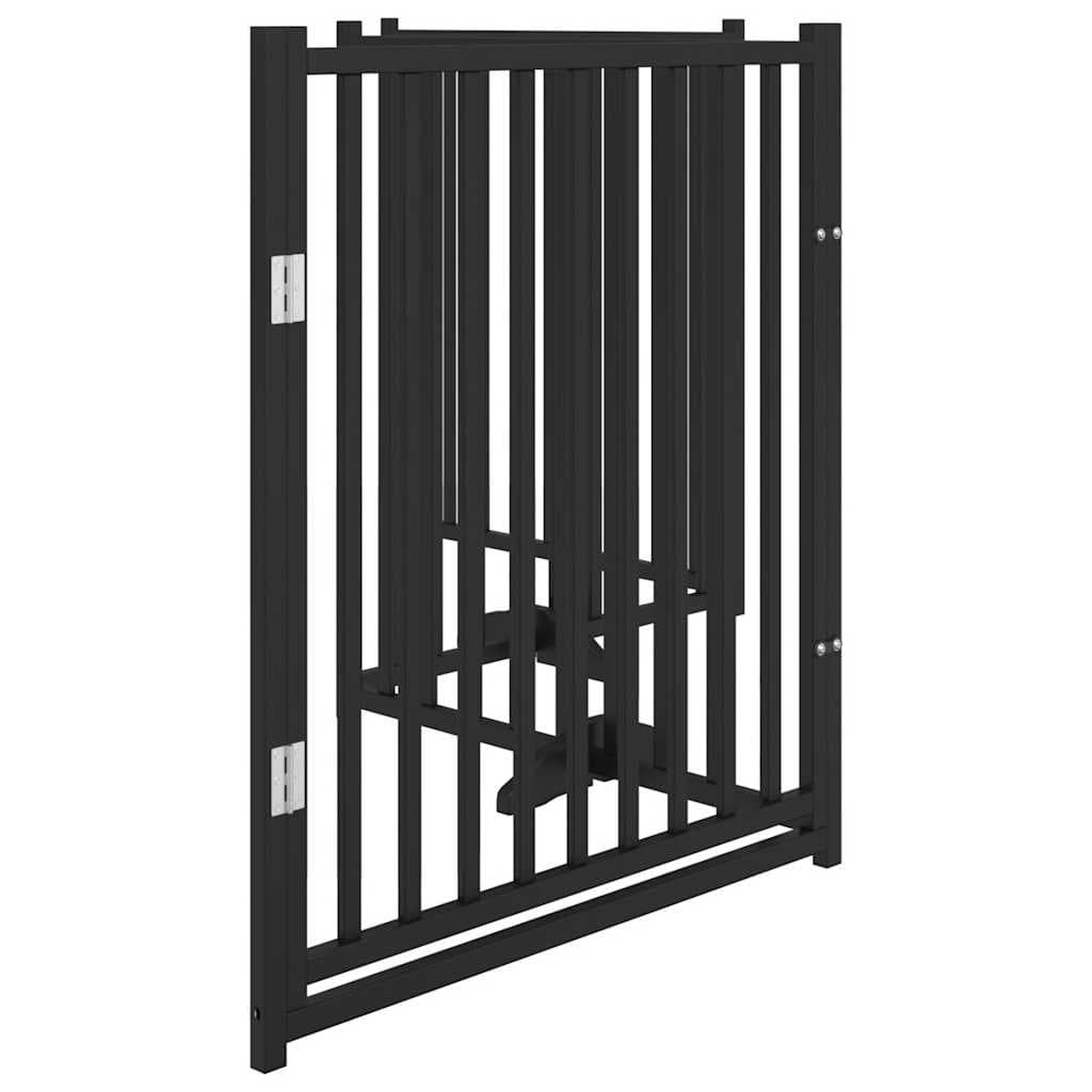 Cancello Cani Pieghevole Nero 4 Pannelli 320 cm Massello Abete — miniatura 4 di 10