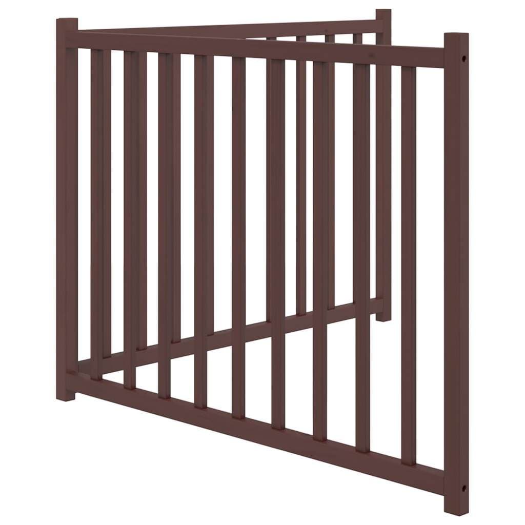 Cancello Cani Pieghevole 2Pannelli Marrone 160cm Massello Abete — miniatura 4 di 8