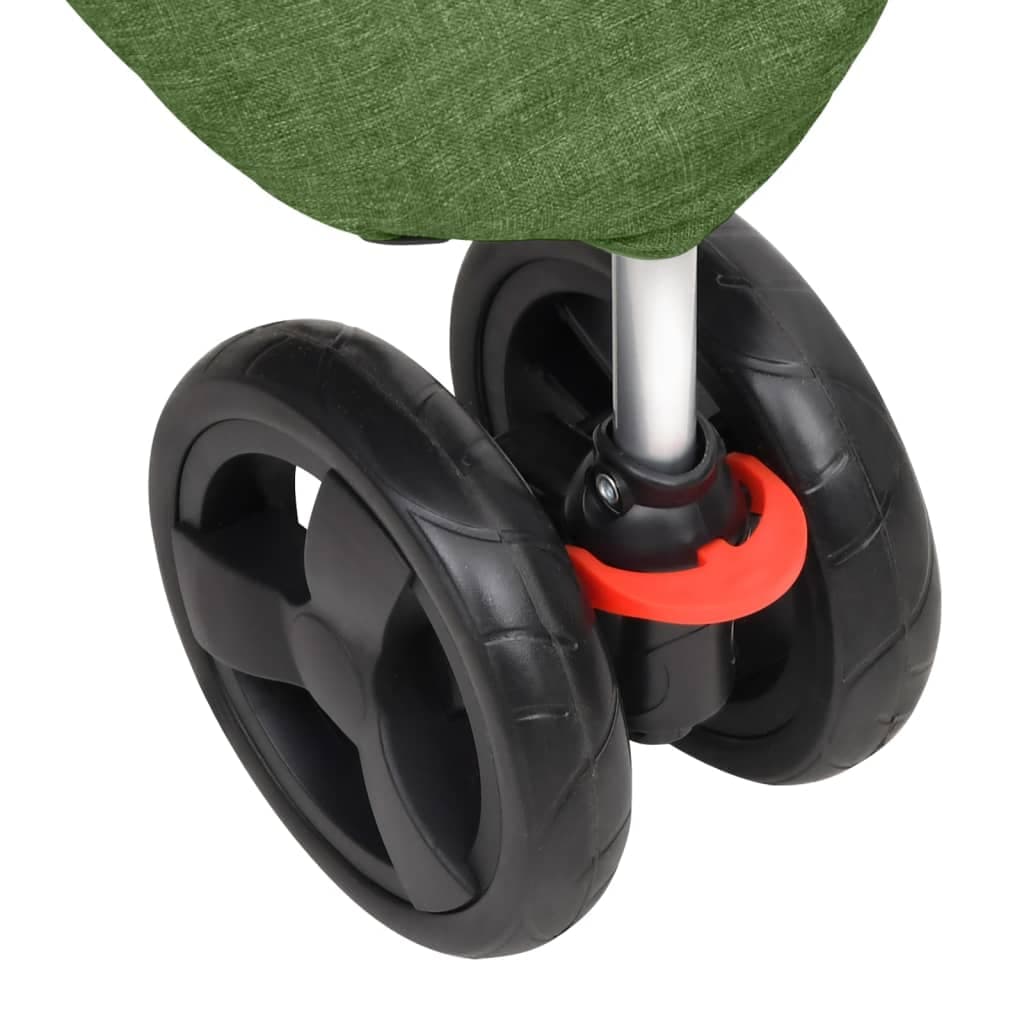 Passeggino per Cani Pieghevole Verde 80x46x98cm Tessuto Oxford — miniatura 7 di 11