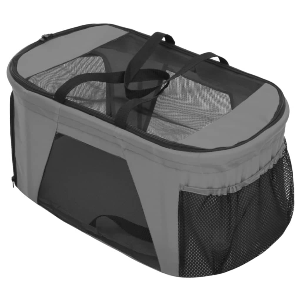 Passeggino Cani Pieghevole 2 Livelli Grigio 83x48x97cm Tessuto — foto 7 di 12