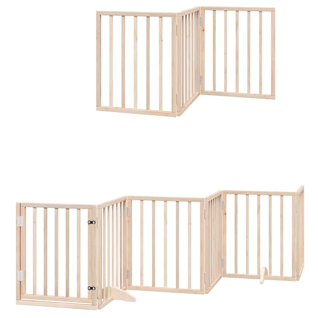 Cancello per Cani Porta Pieghevole 15 Pannelli 750 cm in Pioppo — miniatura 3 di 11