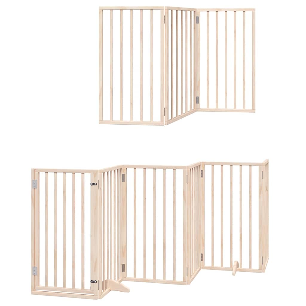 Cancello per Cani Porta Pieghevole 12 Pannelli 600 cm in Pioppo — miniatura 3 di 11
