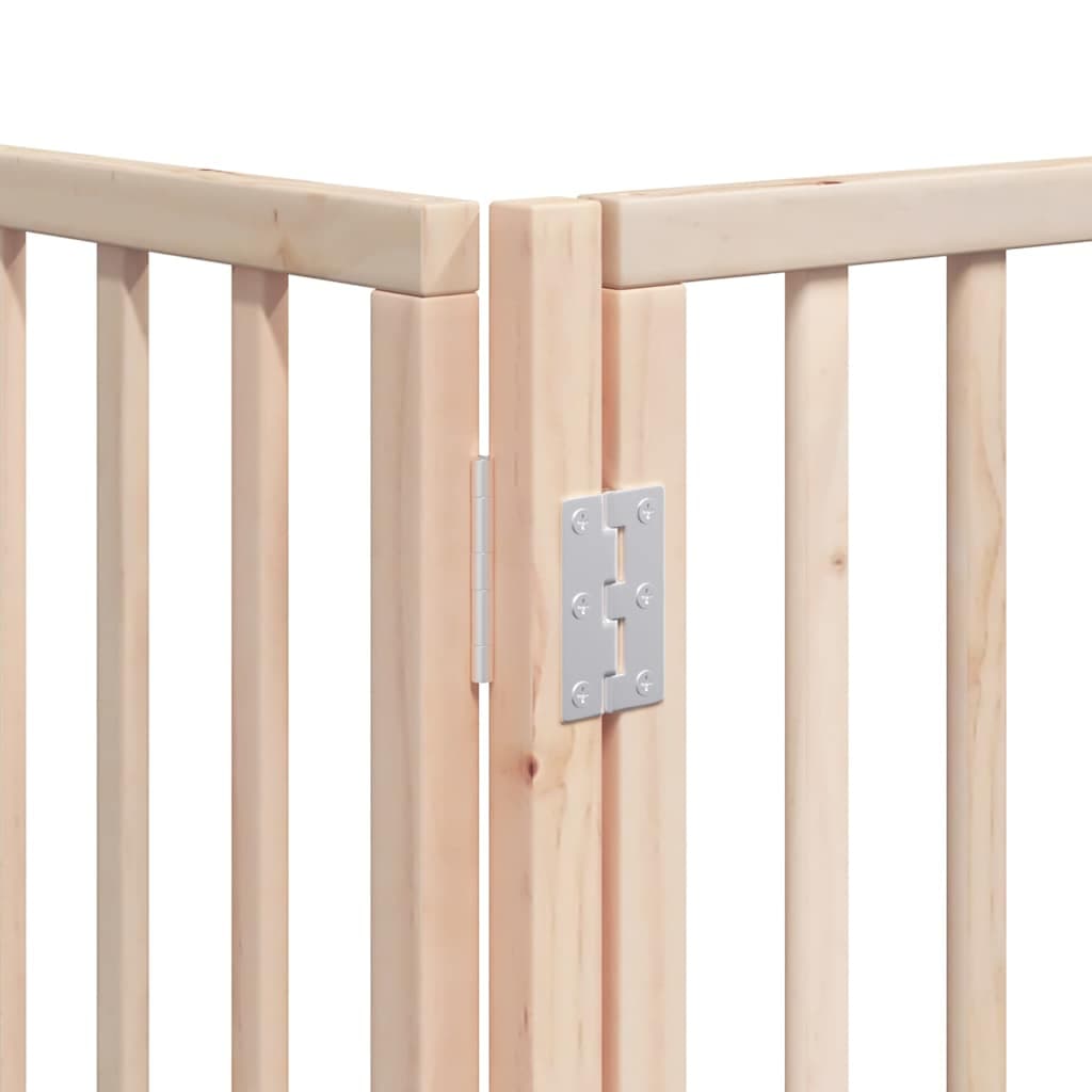 Cancello per Cani Porta Pieghevole 12 Pannelli 600 cm in Pioppo — miniatura 10 di 11