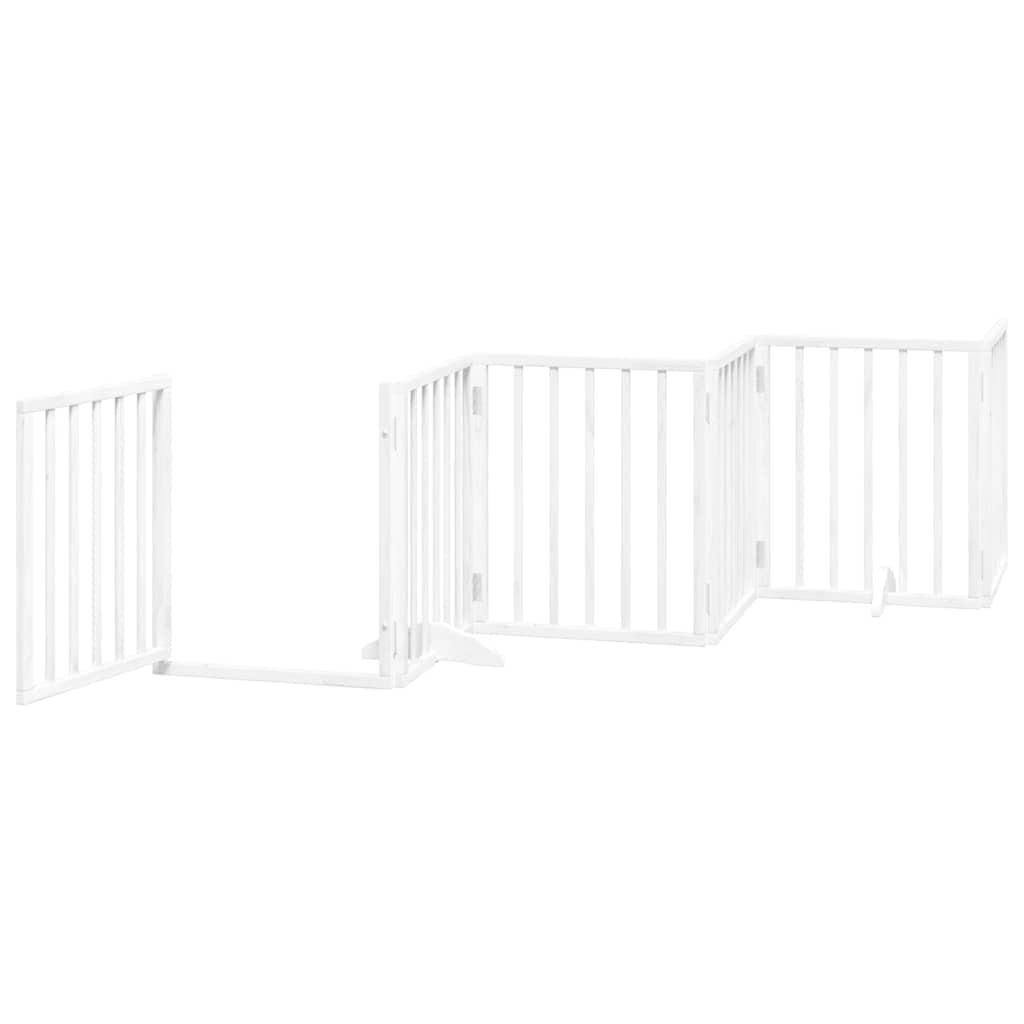 Cancello Cani Porta Pieghevole Bianco 12 Pannelli 600 cm Pioppo — foto 4 di 11