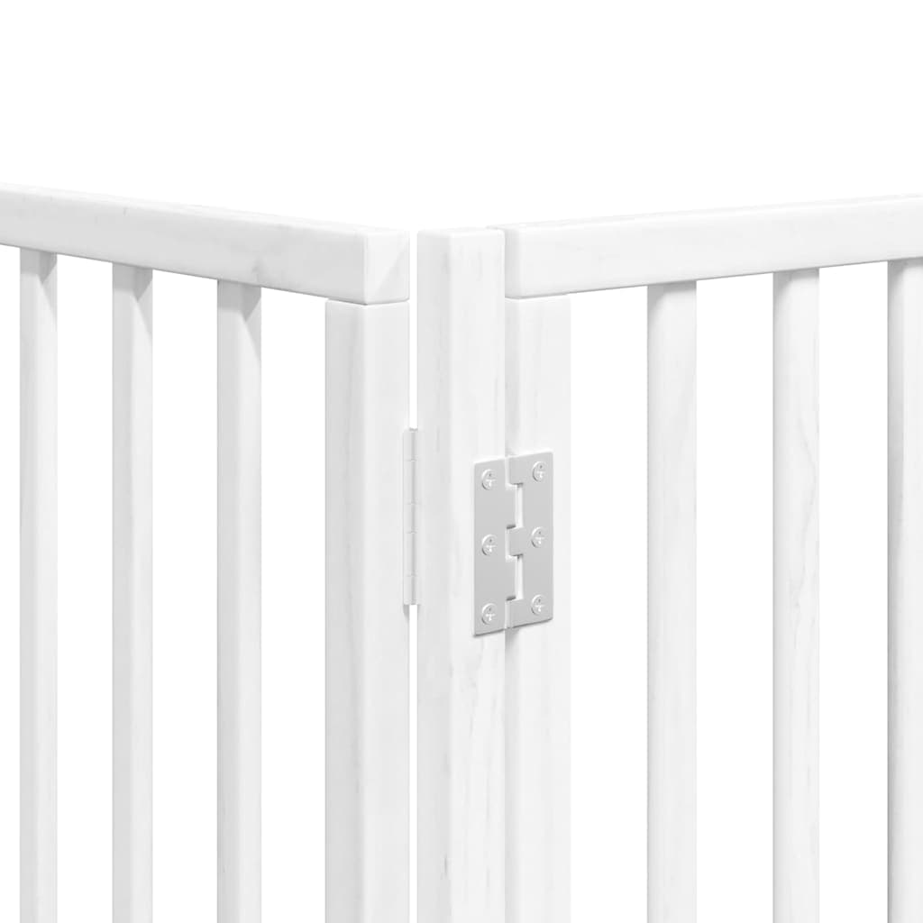 Cancello Cani Porta Pieghevole Bianco 12 Pannelli 600 cm Pioppo — foto 10 di 11
