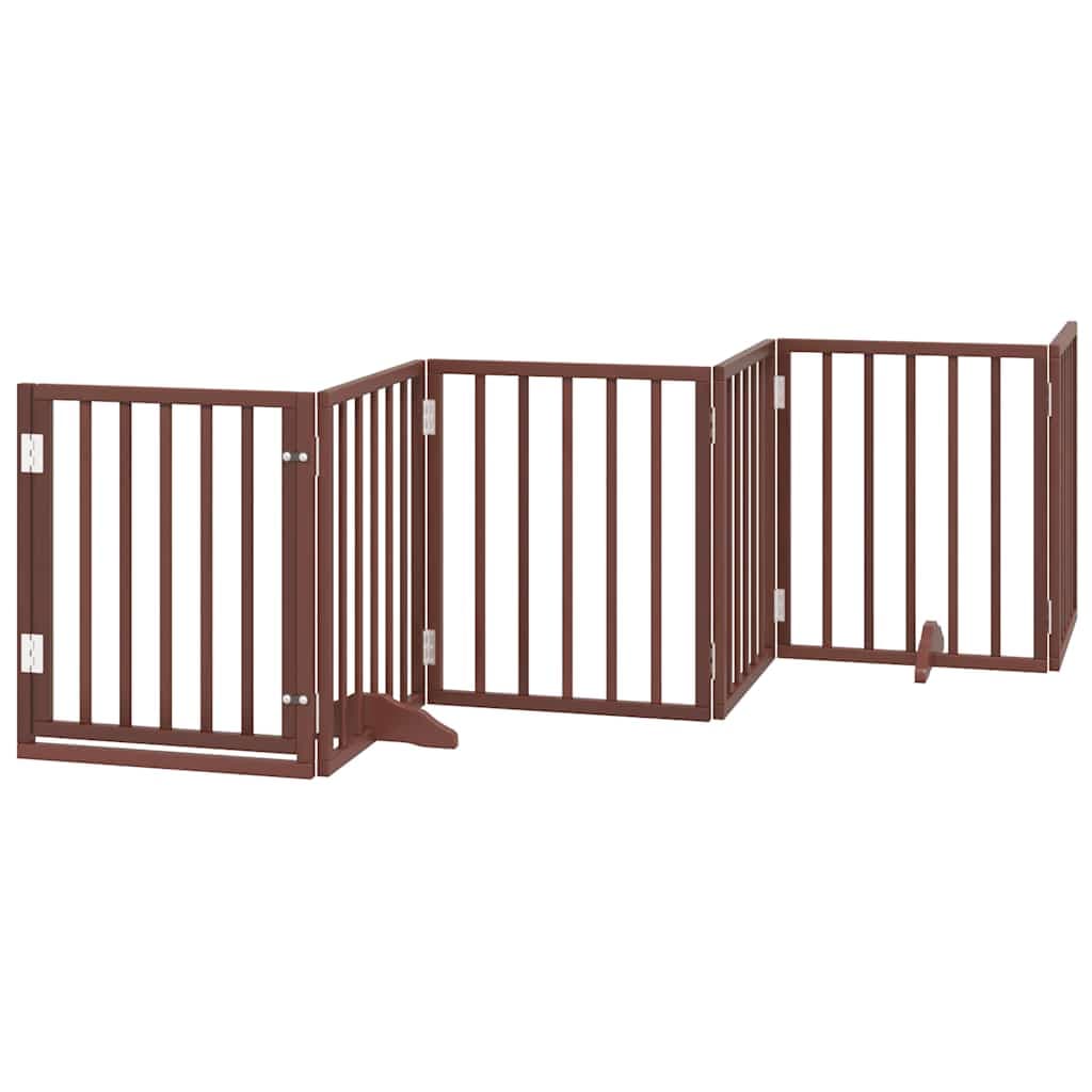 Cancello Cani Porta Pieghevole Marrone 9 Pannelli 450cm Pioppo — miniatura 3 di 11