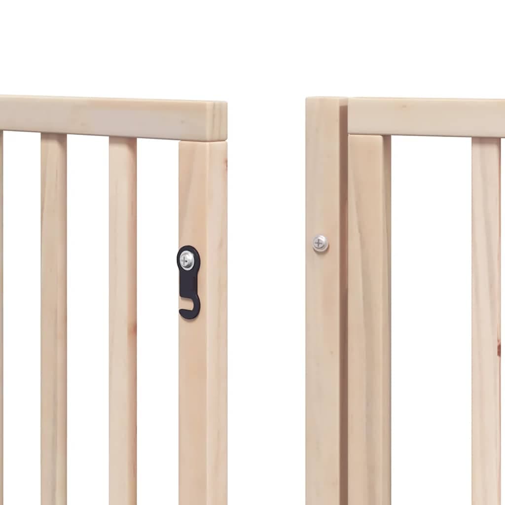 Cancello per Cani Pieghevole 6 Pannelli 480 cm Legno di Pioppo — miniatura 8 di 11