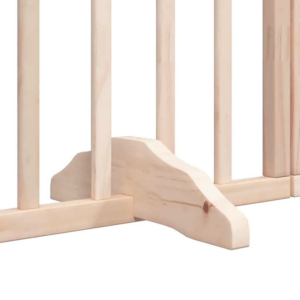 Cancello per Cani Porta Pieghevole 8 Pannelli 640 cm in Pioppo — miniatura 5 di 11