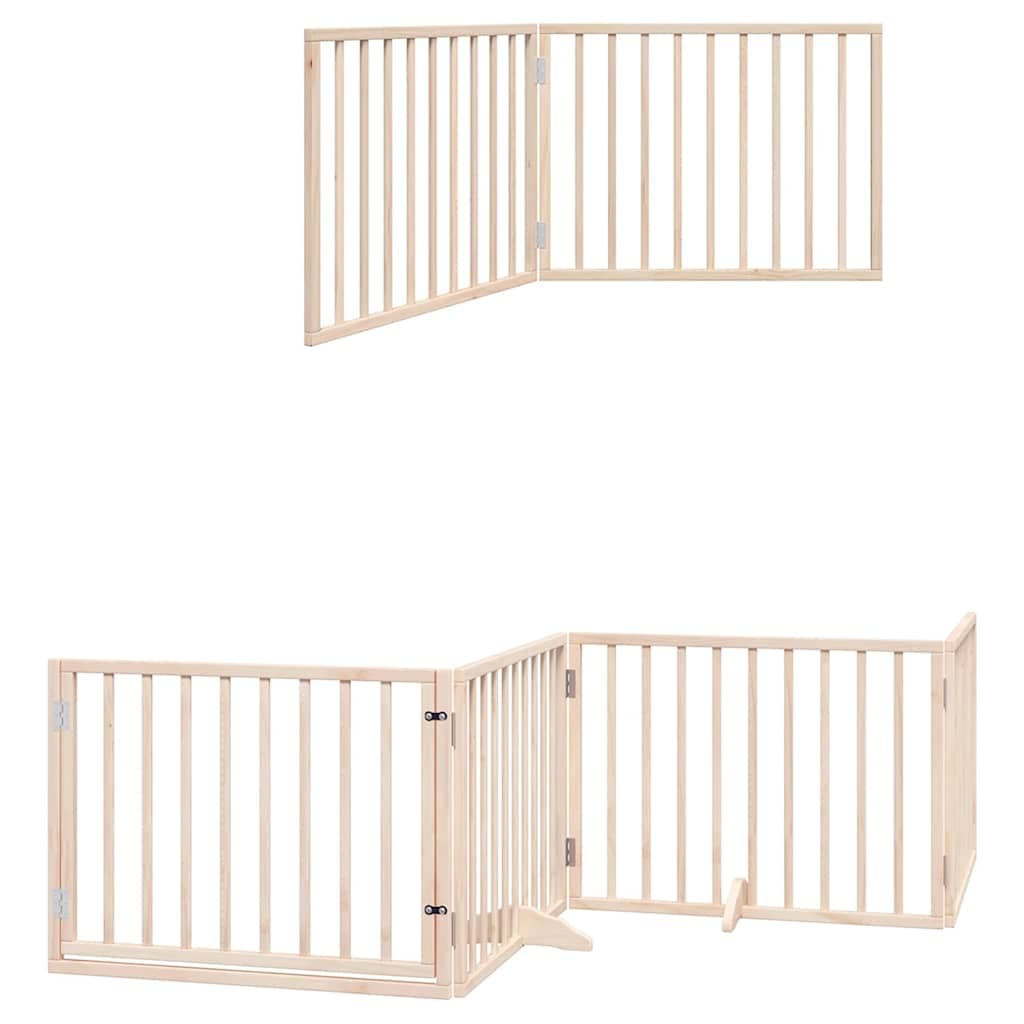 Cancello per Cani Porta Pieghevole 10 Pannelli 800 cm in Pioppo — miniatura 3 di 11