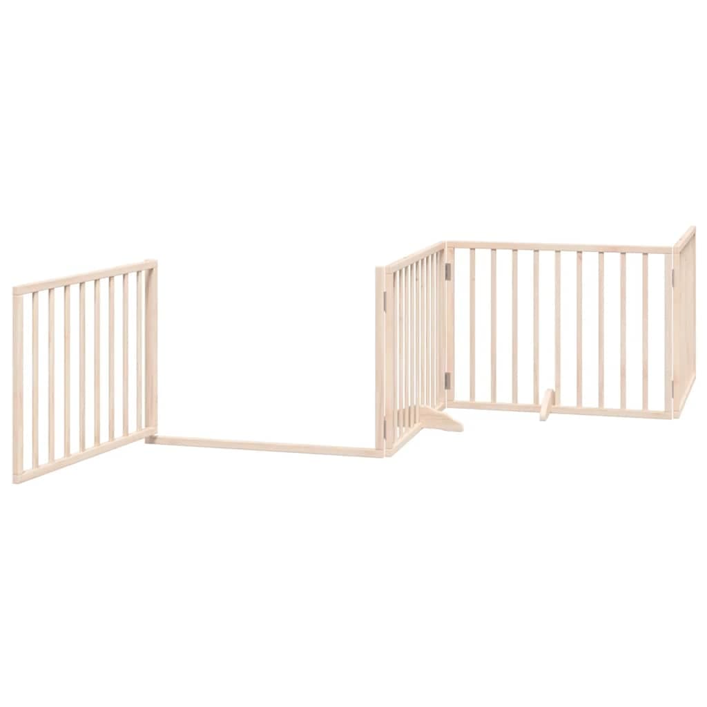 Cancello per Cani Porta Pieghevole 10 Pannelli 800 cm in Pioppo — miniatura 4 di 11