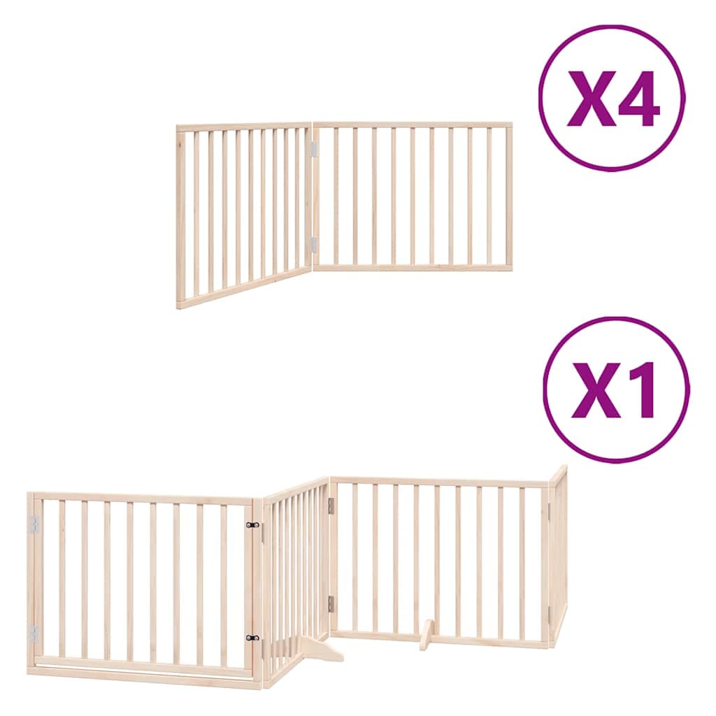 Cancello per Cani Porta Pieghevole 12 Pannelli 960 cm in Pioppo — miniatura 2 di 11
