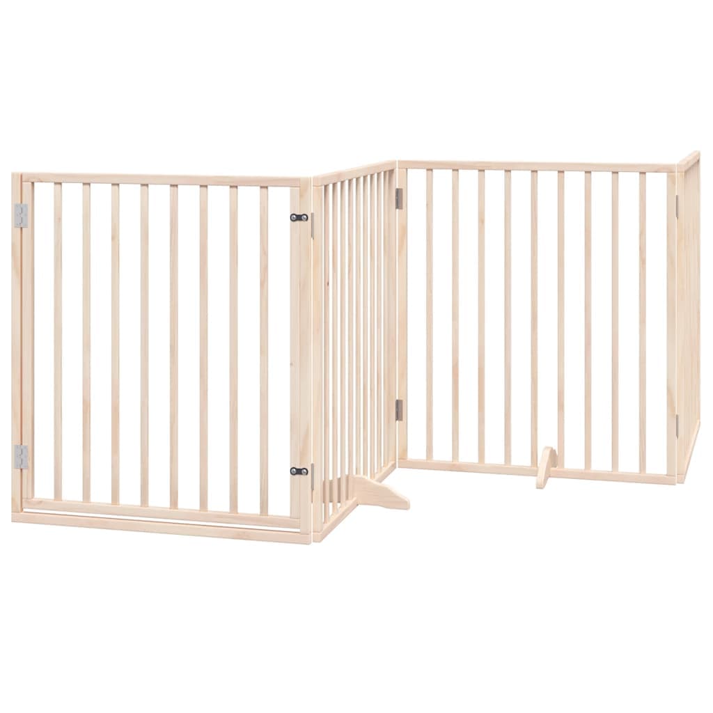 Cancello per Cani Pieghevole 6 Pannelli 480 cm Legno di Pioppo — miniatura 3 di 11