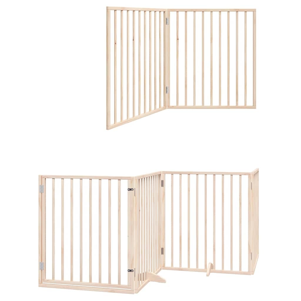 Cancello per Cani Porta Pieghevole 8 Pannelli 640 cm in Pioppo — foto 11 di 11
